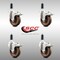 Service Caster 4 Inch 316SS High Temp Glass Filled Nylon 1 Inch Stem Caster Set Lock Brake SCC-SS316TTLEX20S414-GFNSHT-1-4 - alternate 3